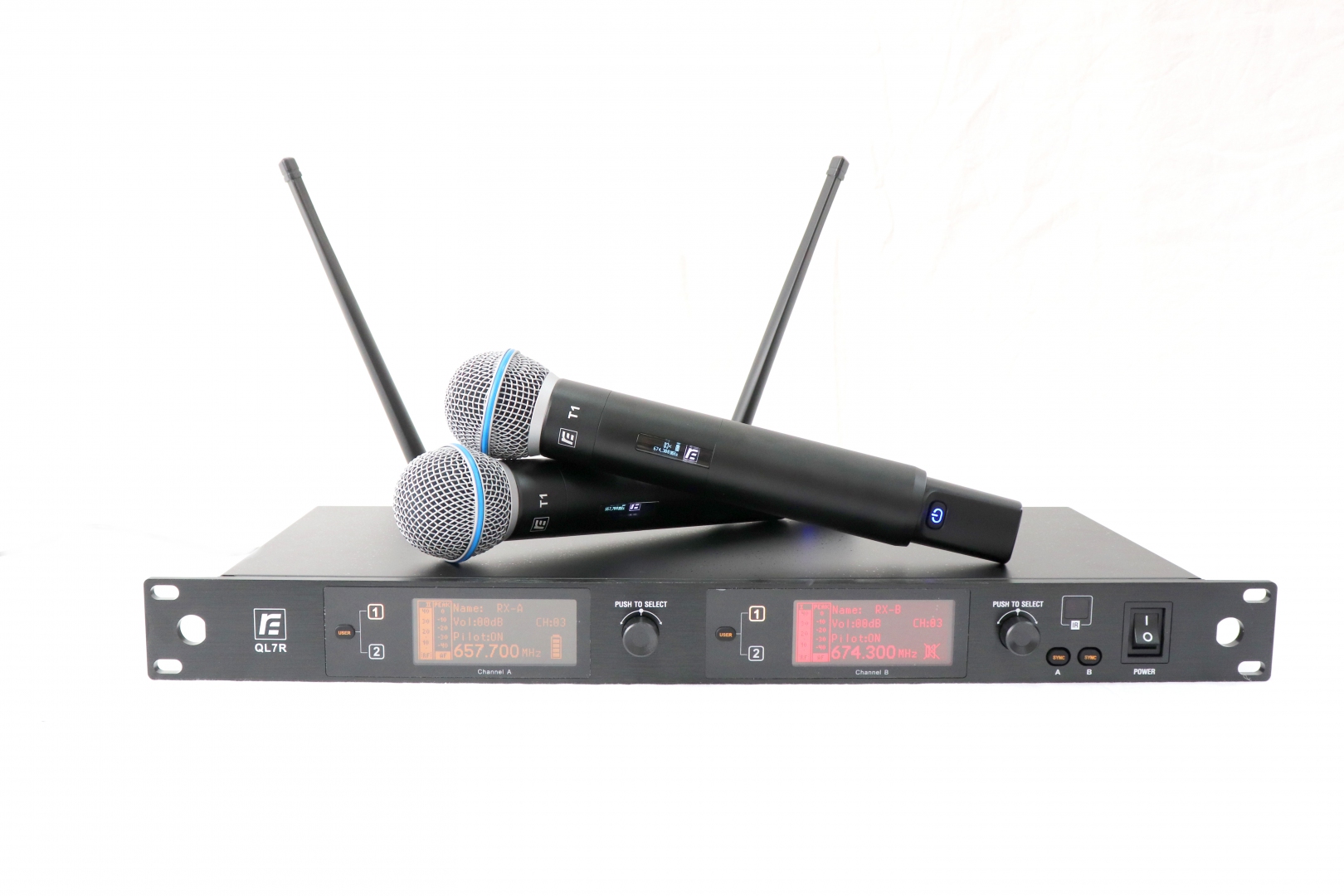 RFIntell QL7R/T1-B 720,500-754,000 МГц 2-канальная радиосистема с 2-мя ручными микрофонами в Архангельской области