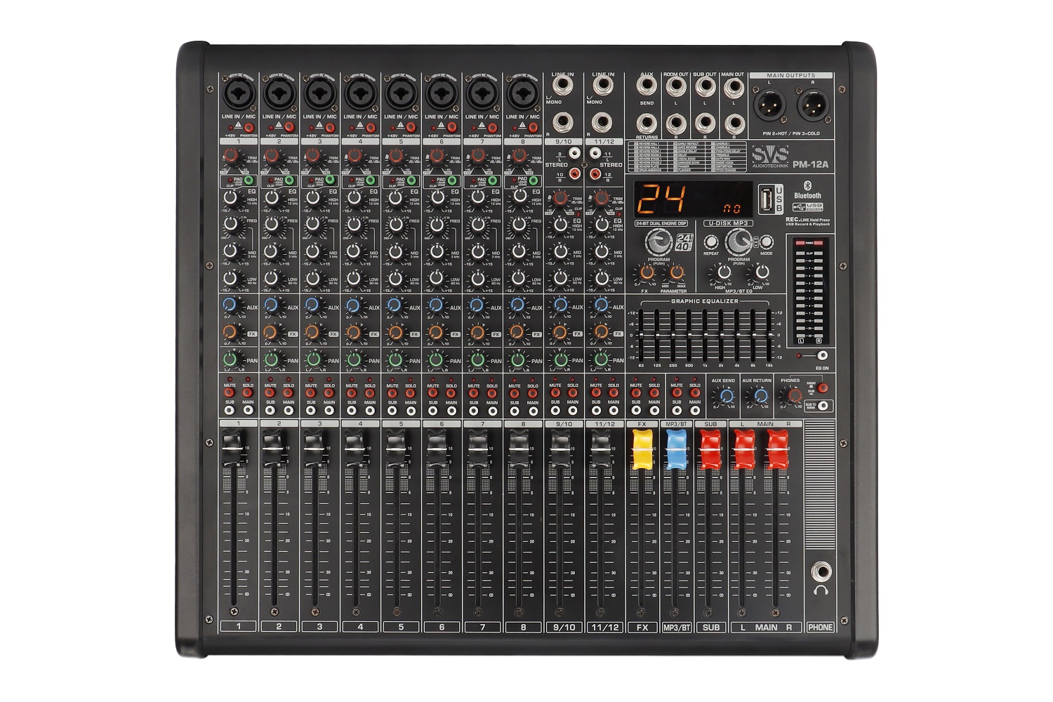 SVS Audiotechnik mixers PM-12A Активный аналоговый микшерный пульт, 12-канальный в Архангельской области